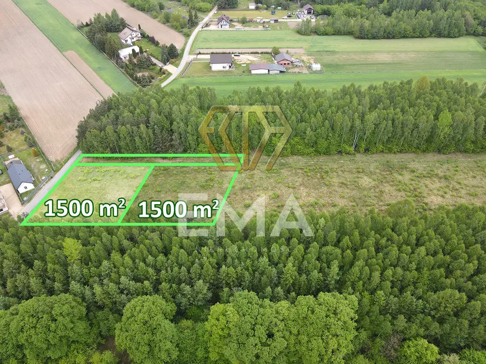 Działka budowlana 1 500 m², Łochynia
