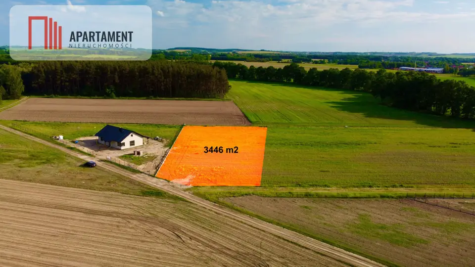 Działka budowlana i leśna 3 446 m², Komorowo