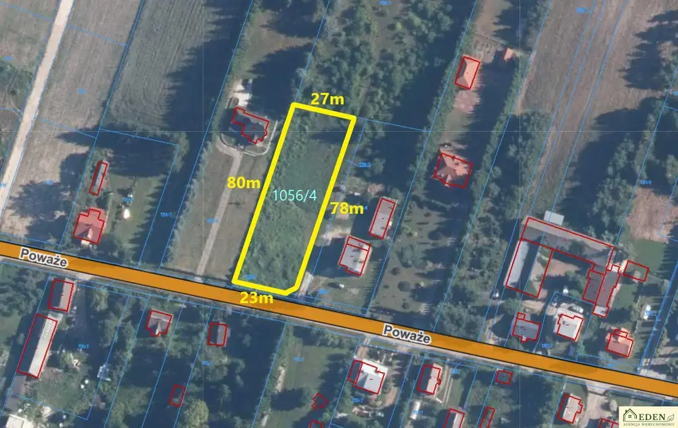 Działka budowlana 2 091 m², Łuków