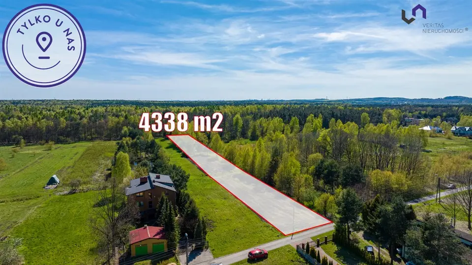 Działka budowlana 4 338 m², Ossy