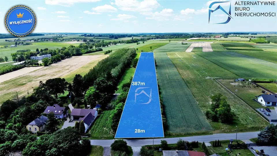 Działka budowlana i rolna 1,08 ha, Boniewo