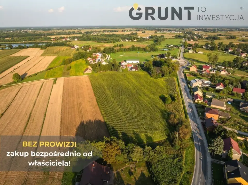 Działka budowlana 966 m², Żabno