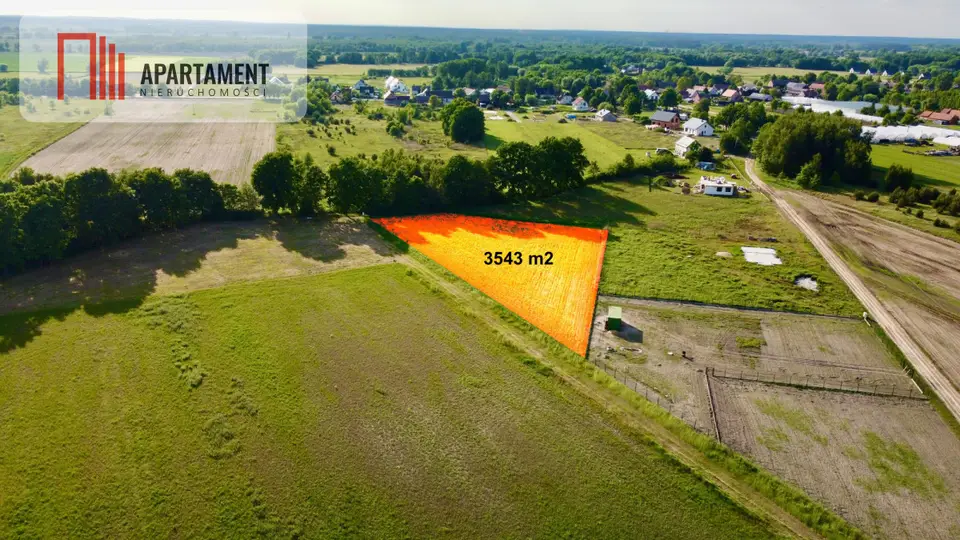 Działka budowlana i leśna 3 543 m², Komorowo