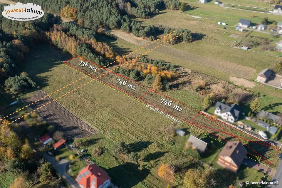 Działka budowlana 746 m², Osiek