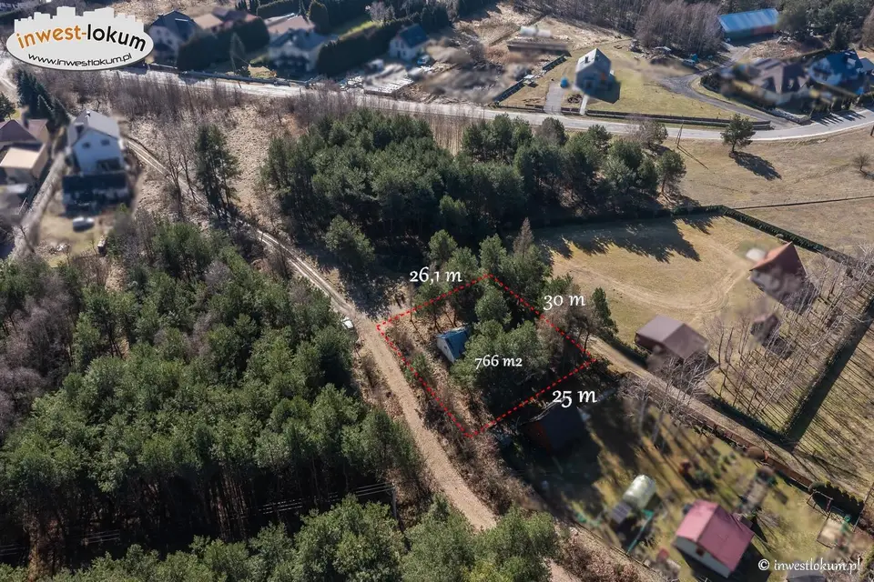 Działka budowlana 766 m², Krzywopłoty
