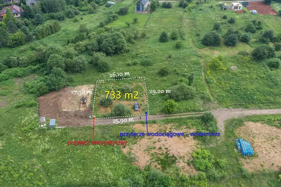 Działka budowlana 733 m², Olkusz
