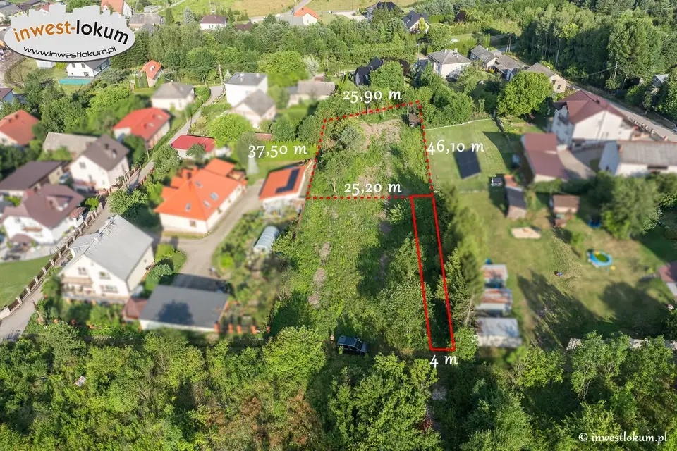 Działka budowlana 1 246 m², Ryczówek