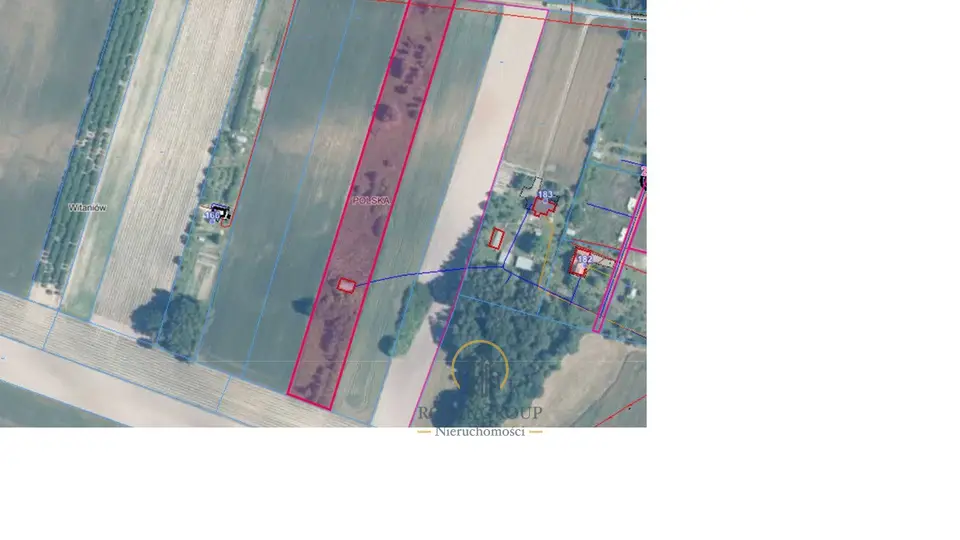 Działka budowlana 7 500 m², Witaniów