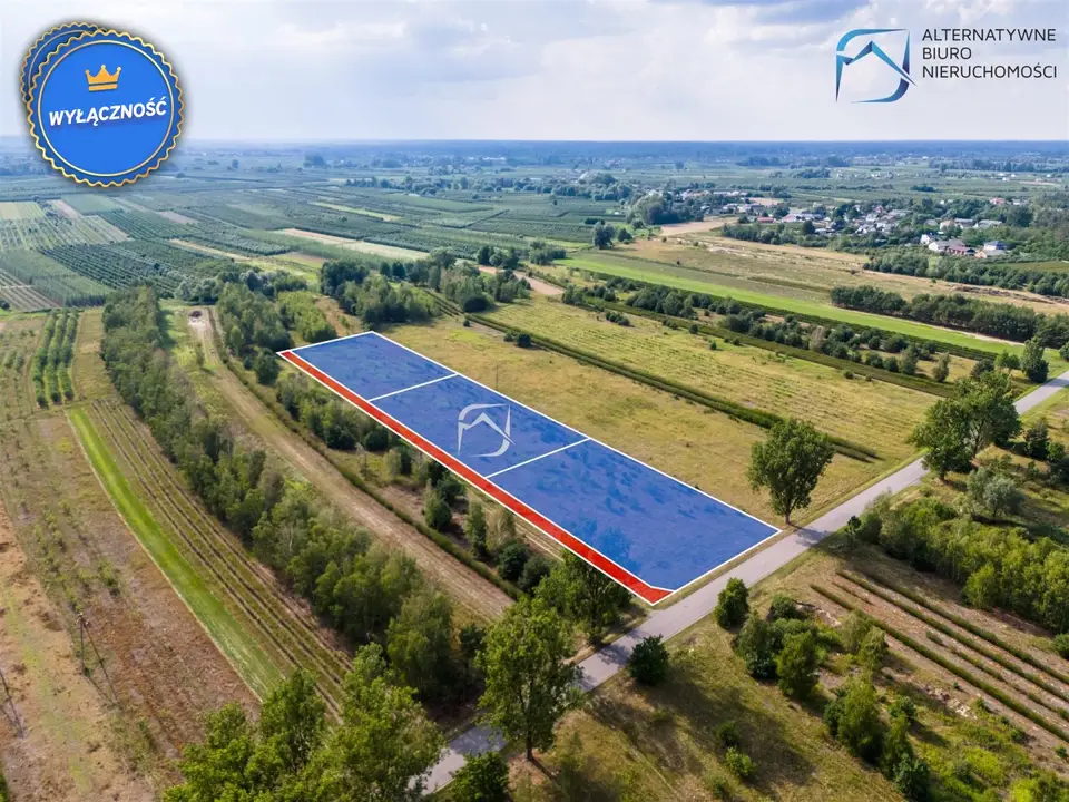 Działka rolna 3 789 m², Niedźwiada Duża
