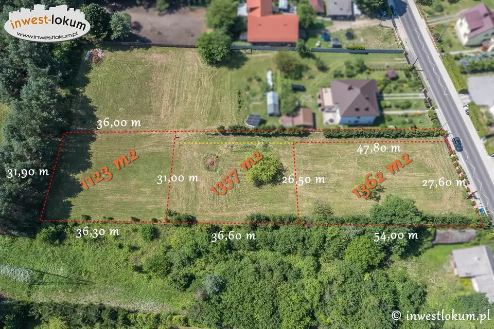 Działka budowlana 1 123 m², Bogucin Duży