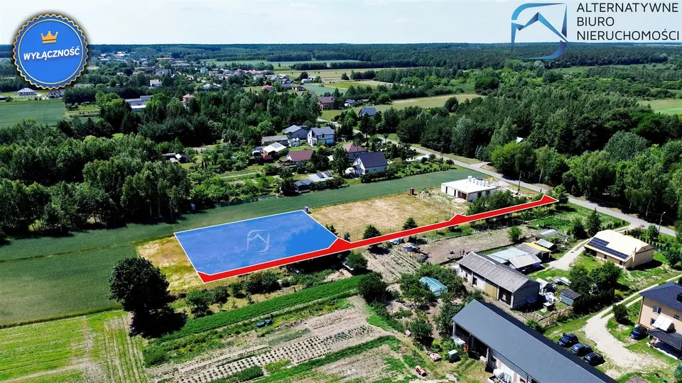 Działka budowlana 1 278 m², Jawidz
