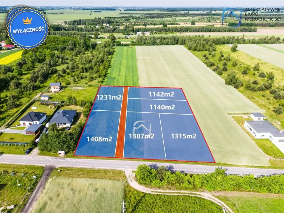 Działka budowlana 7 543 m², Osówka