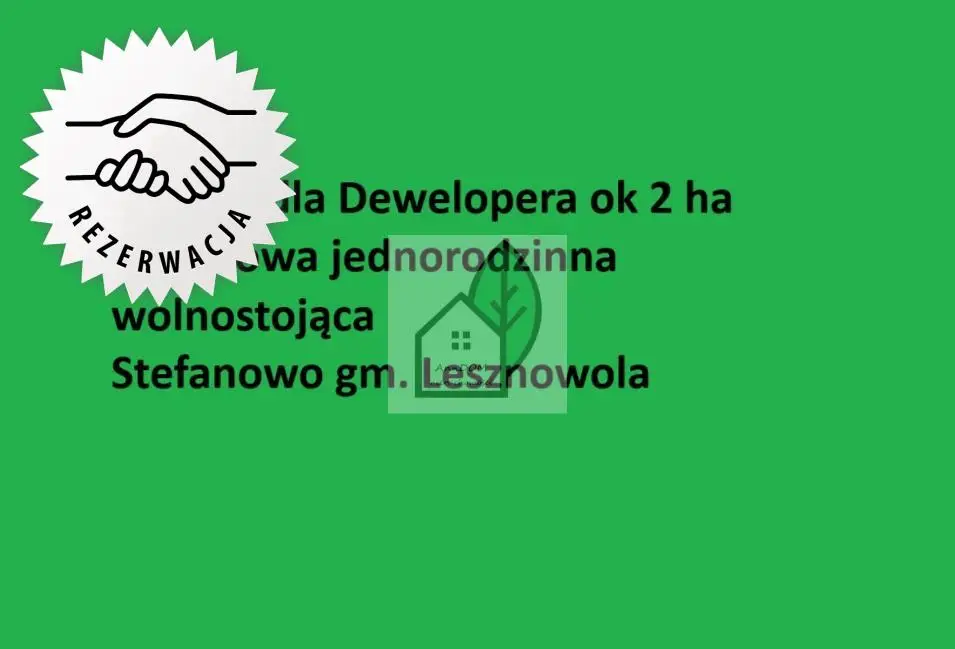 Działka budowlana 2 ha, Stefanowo