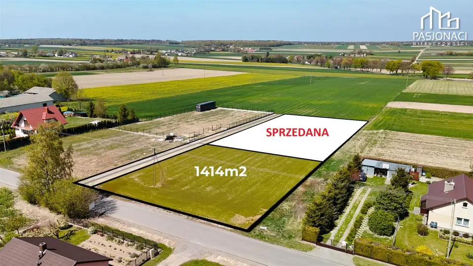 Działka budowlana 1 414 m², Bystrzyca Nowa