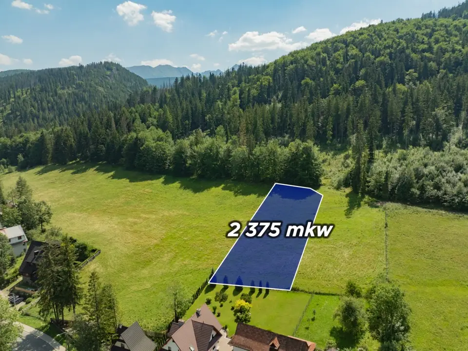 Działka rolna 2 375 m², Zakopane
