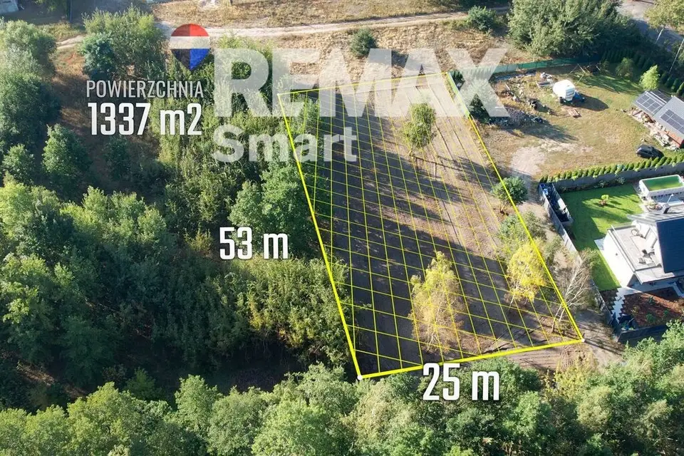Działka budowlana 1 337 m², Grądy