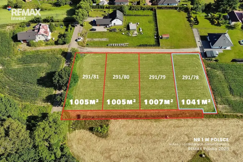 Działka budowlana 1 041 m², Pogwizdów
