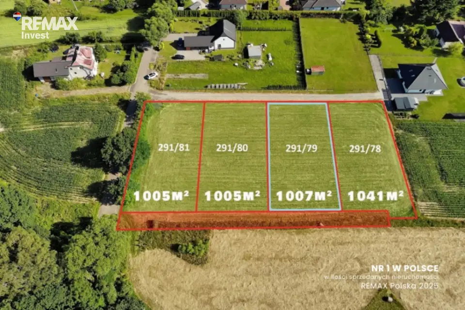 Działka budowlana 1 007 m², Pogwizdów