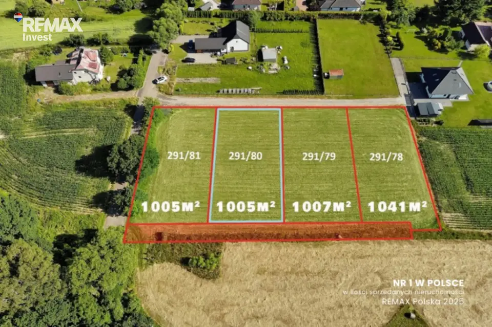 Działka budowlana 1 005 m², Pogwizdów