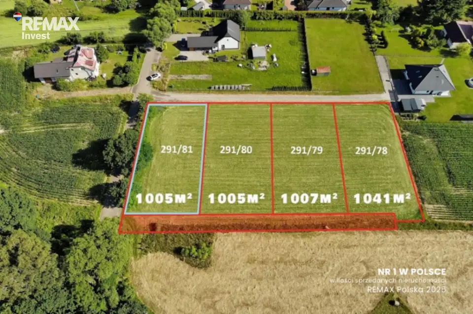 Działka budowlana 1 005 m², Pogwizdów