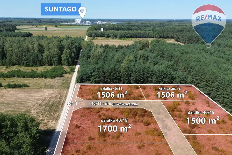 Działka budowlana 1 700 m², Marków-Świnice