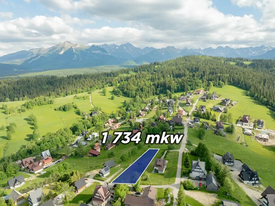 Działka budowlana 1 734 m², Brzegi