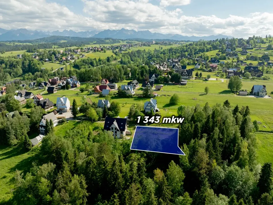 Działka budowlana 1 343 m², Bukowina Tatrzańska