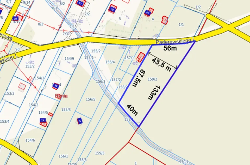 Działka leśna 4 461 m², Rynia