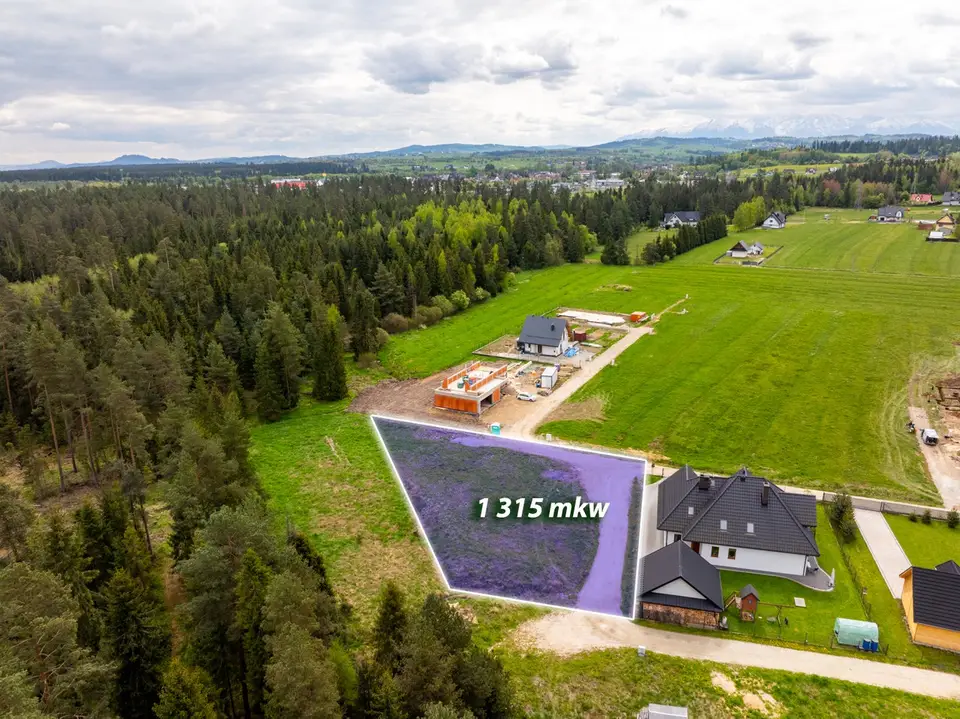 Działka budowlana 1 315 m², Zaskale