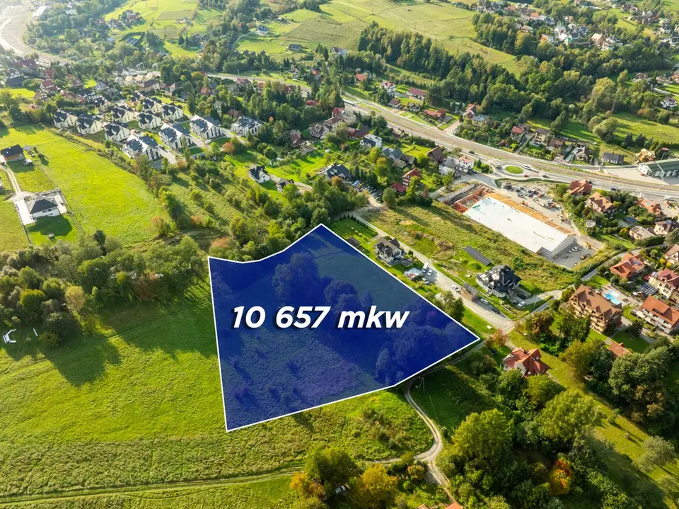 Działka budowlana 1,07 ha, Rabka-Zdrój