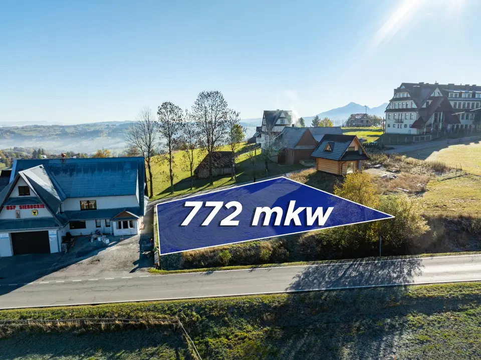 Działka budowlana 772 m², Sierockie