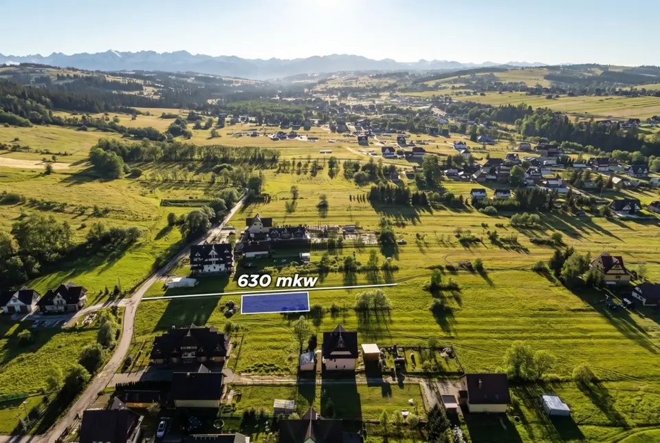 Działka budowlana 630 m², Szaflary
