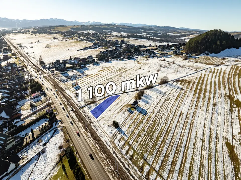 Działka budowlana 1 100 m², Szaflary