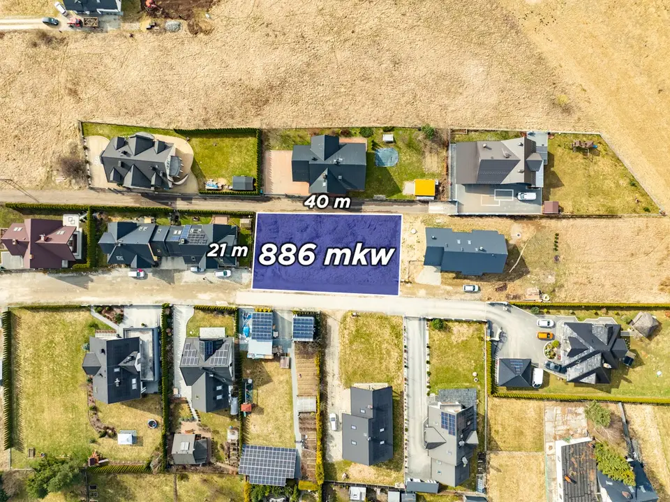 Działka budowlana 886 m², Nowy Targ