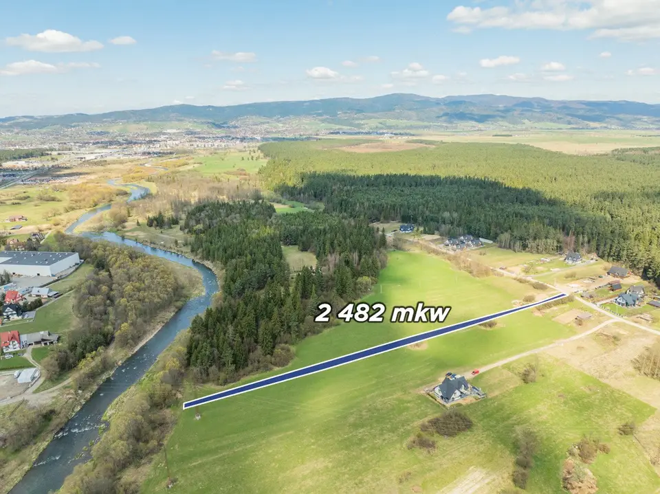 Działka rolna 2 482 m², Szaflary