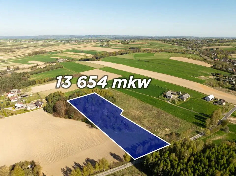 Działka budowlana i rolna 1,37 ha, Sucha
