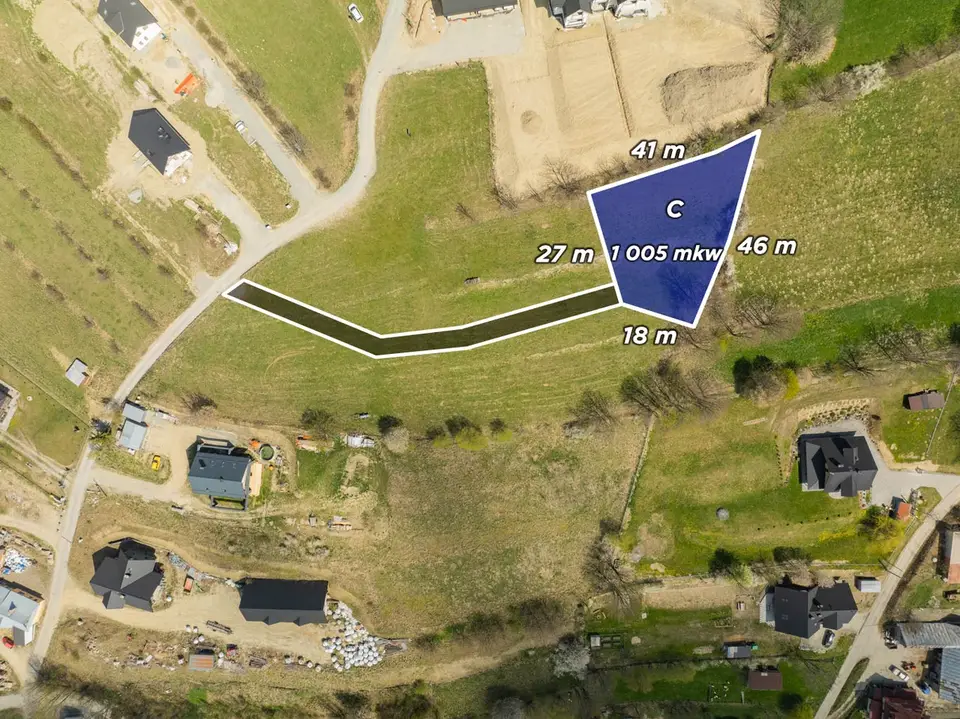 Działka budowlana 1 005 m², Rabka-Zdrój