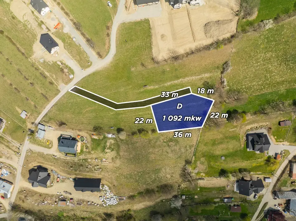 Działka budowlana 1 092 m², Rabka-Zdrój