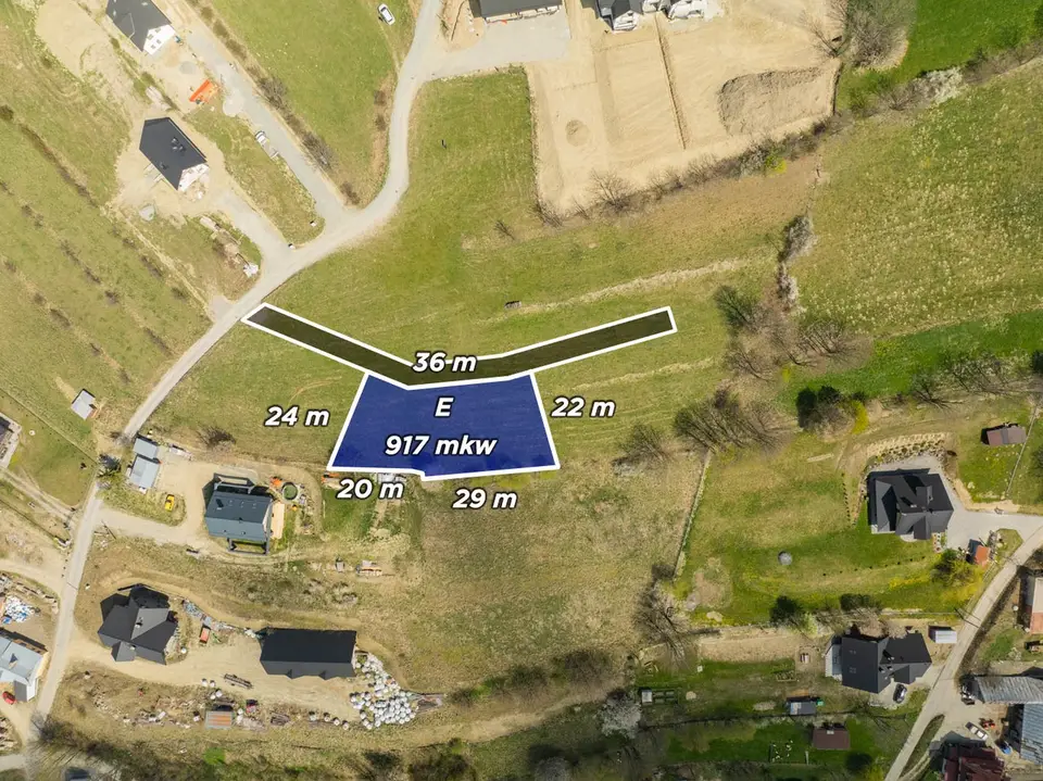 Działka budowlana 917 m², Rabka-Zdrój