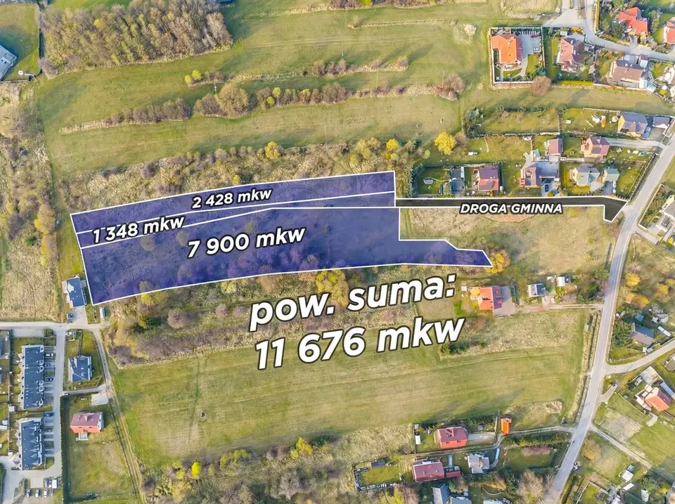 Działka inwestycyjna 1,17 ha, Czarnochowice