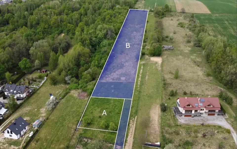 Działka rolna 7 076 m², Wielka Wieś