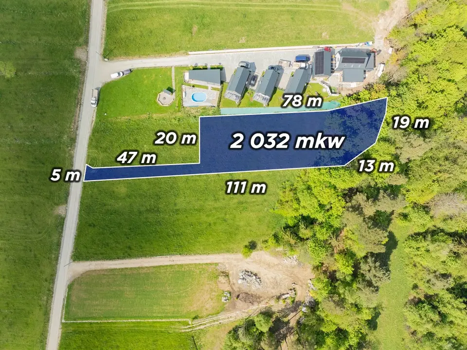 Działka budowlana 2 032 m², Rabka-Zdrój