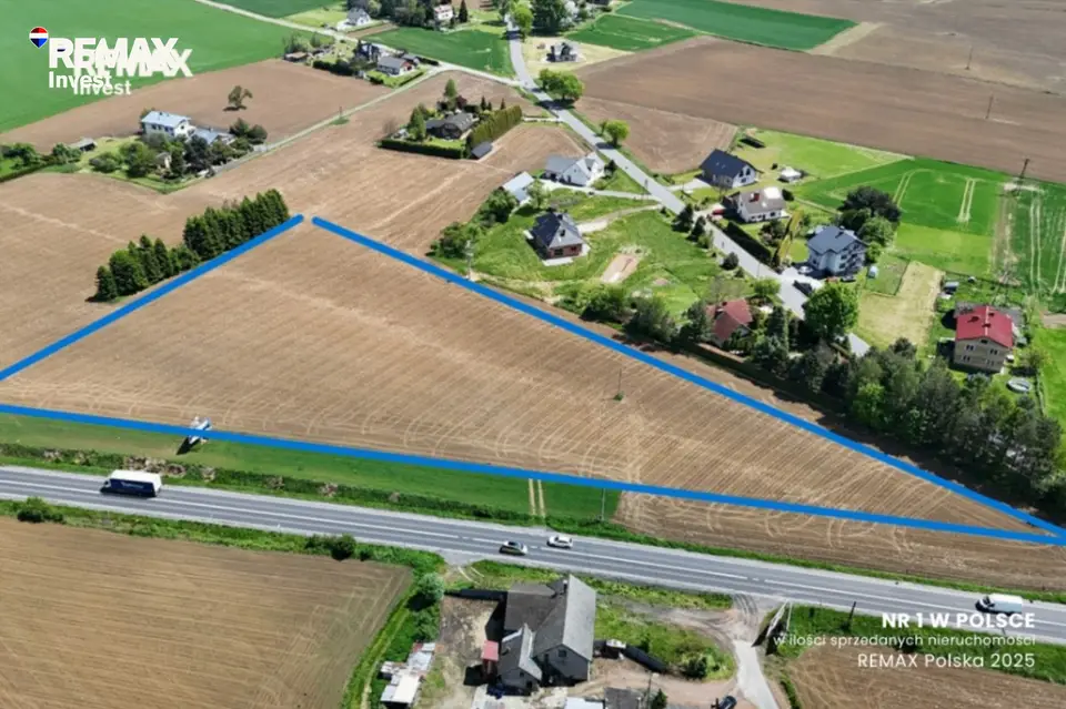 Działka inwestycyjna 2,4 ha, Kończyce Wielkie