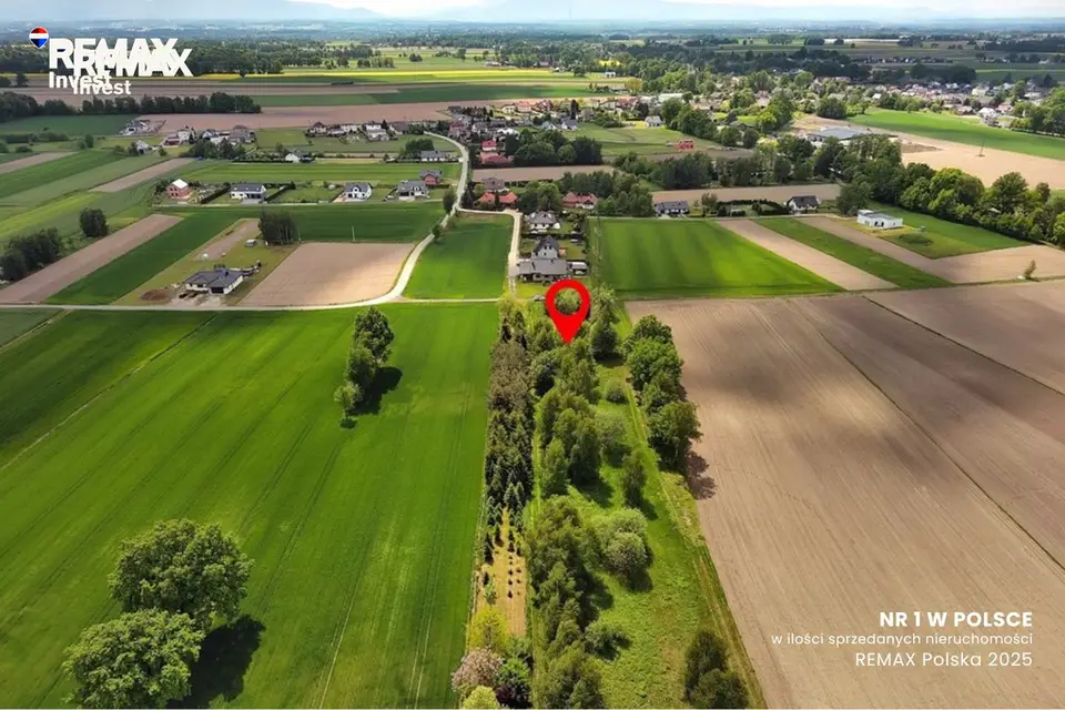 Działka budowlana 800 m², Miedźna