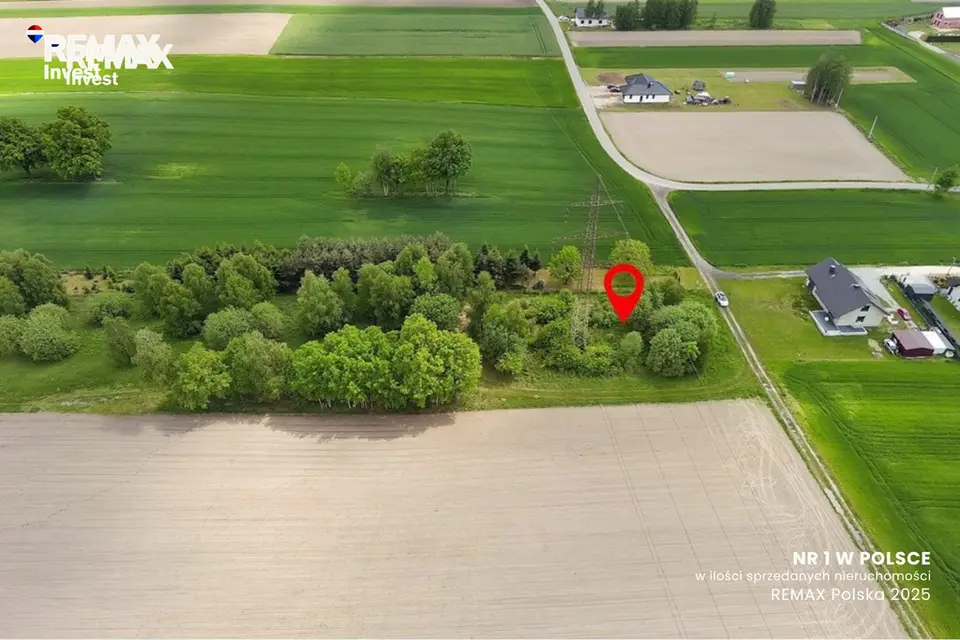 Działka budowlana 1 230 m², Miedźna
