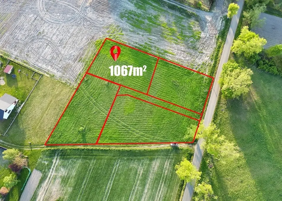 Działka budowlana 1 067 m², Brzeszcze