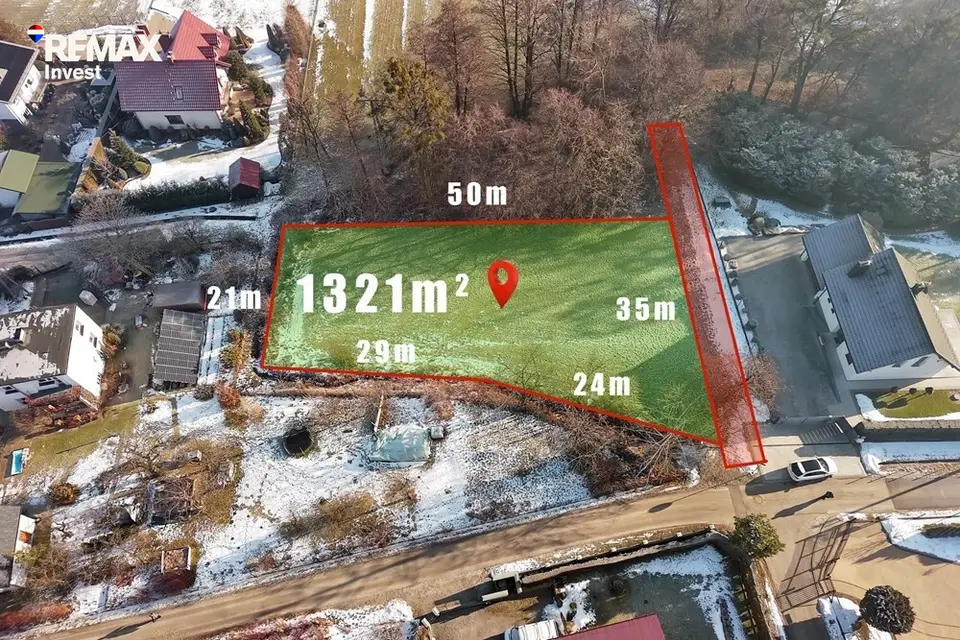 Działka budowlana 1 321 m², Jaworze