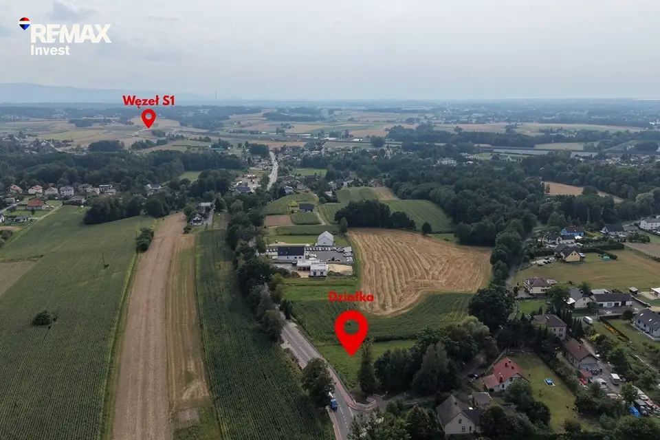 Działka budowlana 2 464 m², Dankowice
