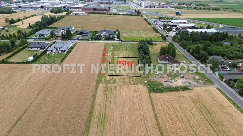 Działka budowlana 1 067 m², Rzgów