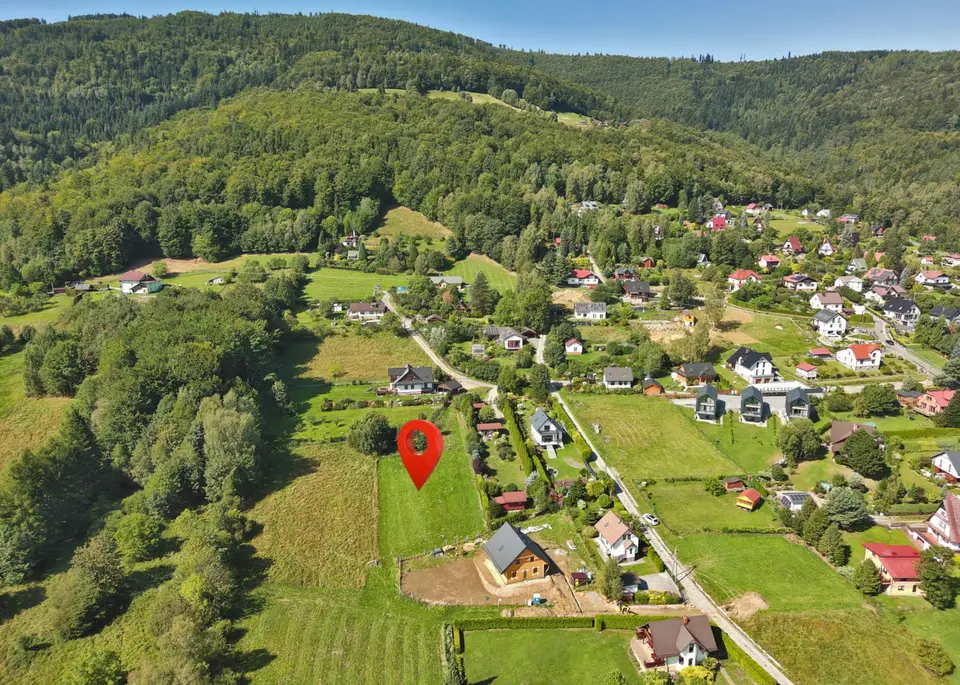 Działka budowlana 1 384 m², Meszna